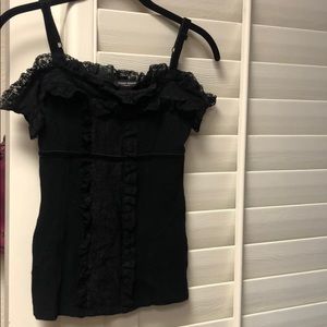 Black top with lace detail